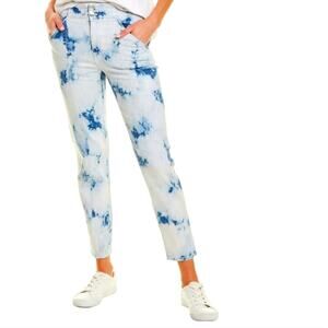 Veronica Beard Khaille Tie Dye High Rise Straight Leg Crop Jeans Size 25 NWT